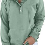 JMMSlmax Trendy Hoodie Ouffits Teen Girls Fall Y2K Clothes Women's Casual Long Sleeve Loose Quarter Zip Pullover with Pockets