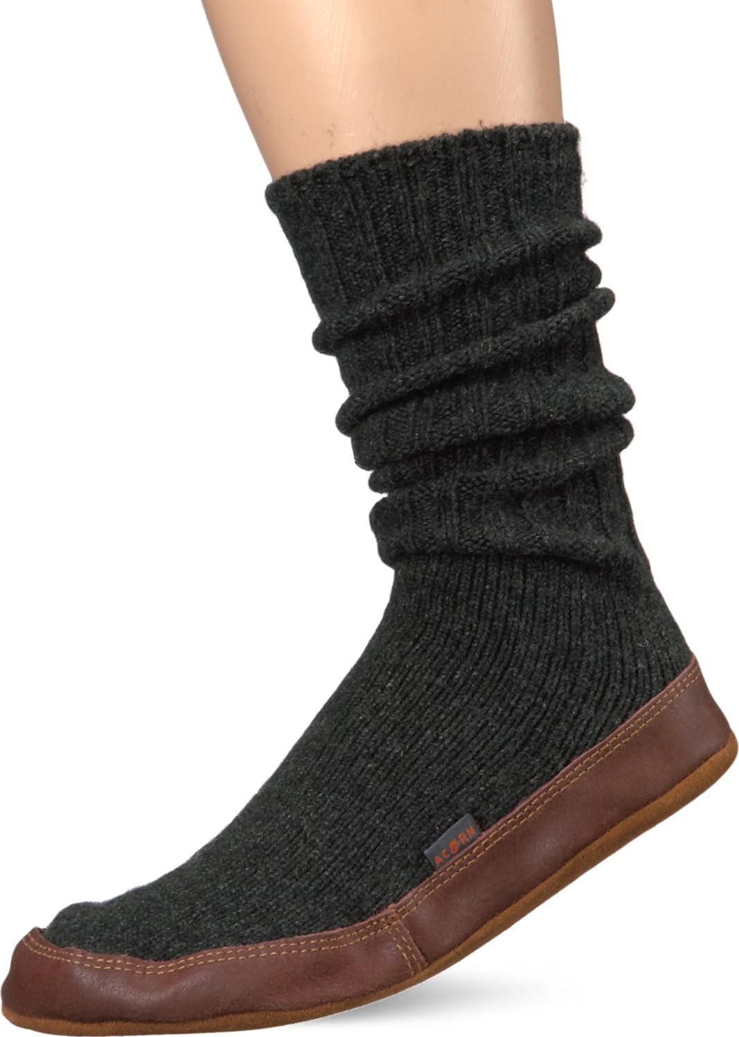 Acorn Mens and Womens Original Slipper Socks – Cloud Cushion, Ragg Wool, Moisture-Wicking, Suede Sole