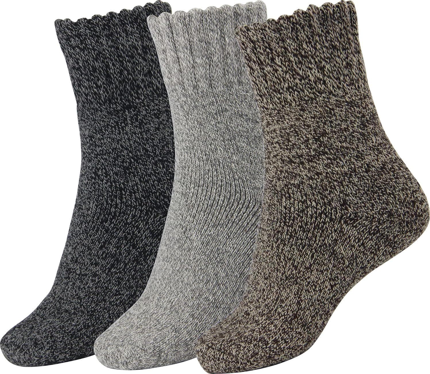 BomKinta Boot Socks for Women Winter Solid Thick Warm Socks Cozy Crew Socks Christmas Gift