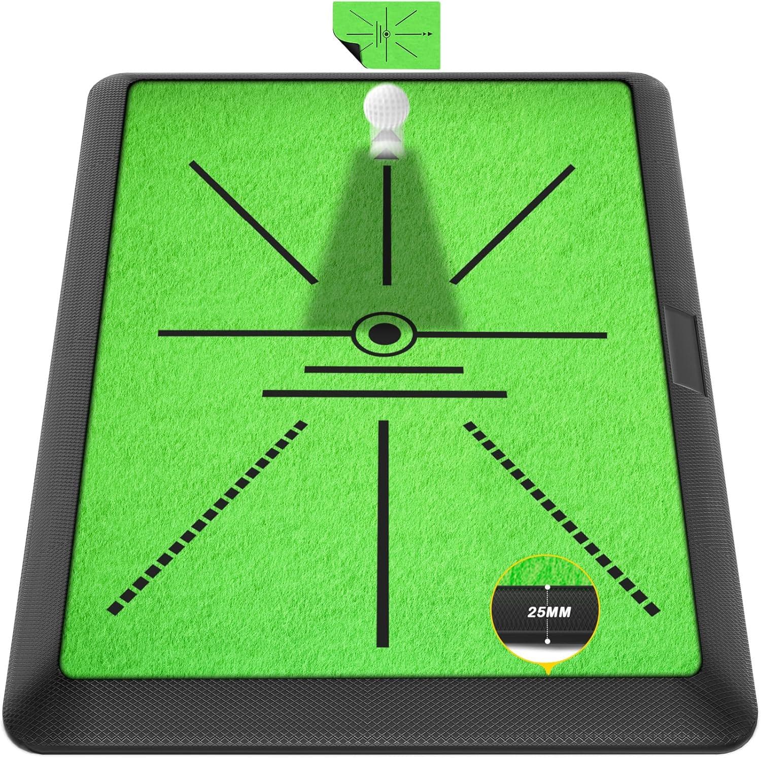 Golf Hitting Mat, Golf Mat Practice Indoor and Outdoor for Swing Path Feedback, 16 X12 Replaceable Golf Putting/Training/Swing Mat, Golf Accessories for Men and Women