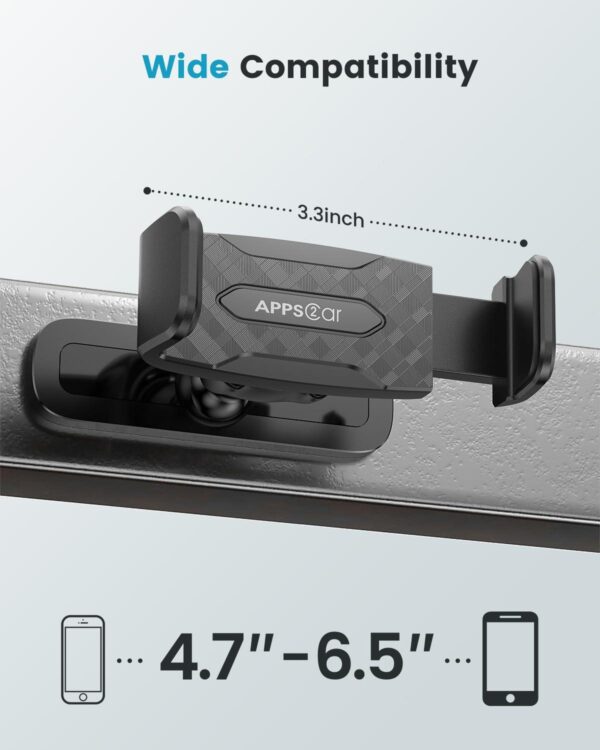 APPS2Car Gym Magnetic Phone Holder, 360 Adjustable, Compatible with 4.7-6.5  Smartphones, Alloy Base and Joint, Black - Image 6