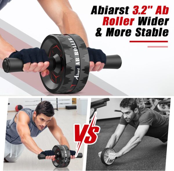 Ab Roller Wheel, Abs Workout Equipment for Abdominal and Core Strength Training, Home Gym Exercise Wheels for Men Women, with Knee Pad Accessories - Image 2
