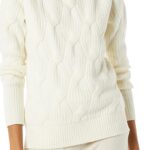 Amazon Essentials Women's Winter Sweater, Soft Touch Funnel Neck Cable Knit
