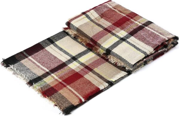 American Trends Womens Fall Winter Scarf Plaid Tassel Soft Warm Blanket Scarves Womens Shawl Wraps - Image 5