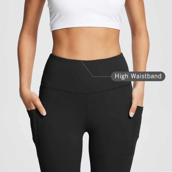BALEAF Women's Leggings with Pockets Tummy Control Workout High Waisted Athletic Running 7/8 Ultra Soft Gym Yoga Ankle Pants - Image 4