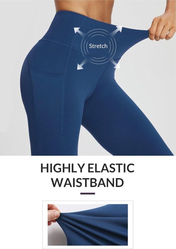 BALEAF Workout Leggings with Pockets for Women High Waisted Tummy Control Plus Size Yoga Pants for Running Gym Athletic - Image 5