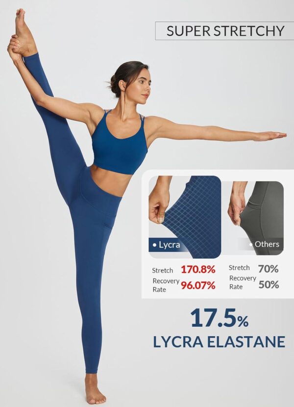 BALEAF Workout Leggings with Pockets for Women High Waisted Tummy Control Plus Size Yoga Pants for Running Gym Athletic - Image 4
