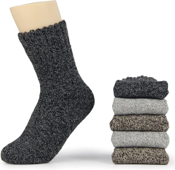 BomKinta Boot Socks for Women Winter Solid Thick Warm Socks Cozy Crew Socks Christmas Gift - Image 2