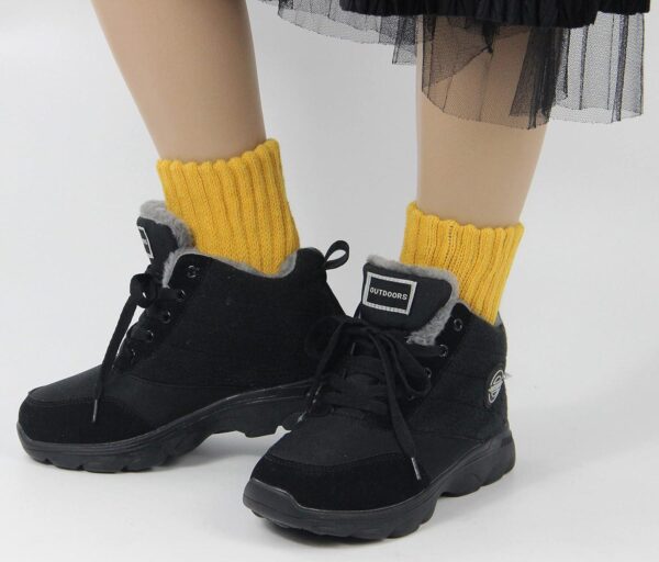 BomKinta Boot Socks for Women Winter Solid Thick Warm Socks Cozy Crew Socks Christmas Gift - Image 5