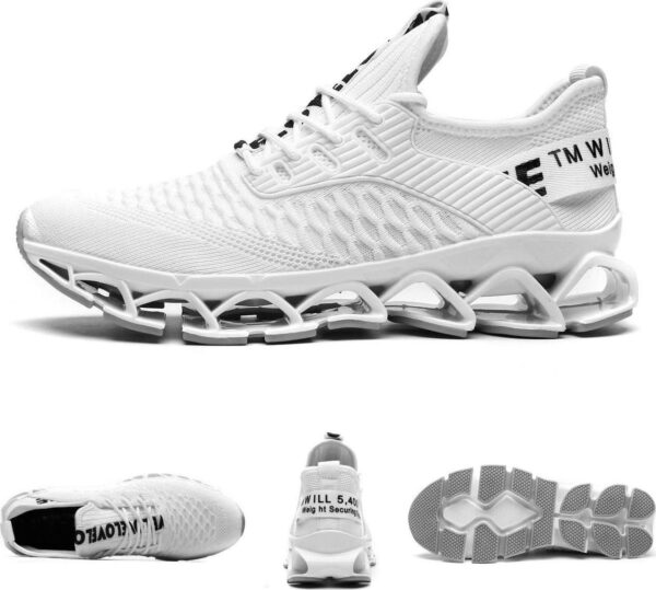 Chopben Men's Running Shoes Blade Non Slip Fashion Sneakers Breathable Mesh Soft Sole Casual Athletic Walking Shoes - Image 2