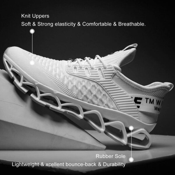 Chopben Men's Running Shoes Blade Non Slip Fashion Sneakers Breathable Mesh Soft Sole Casual Athletic Walking Shoes - Image 3