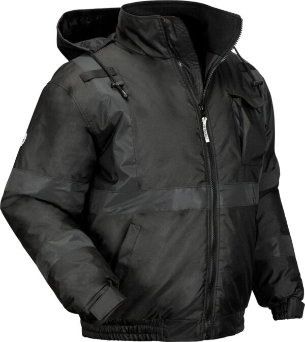 Ergodyne unisex adult Enhanced Visibility for Night Or Low Light Conditions Winter Jacket, Black, 3X-Large US