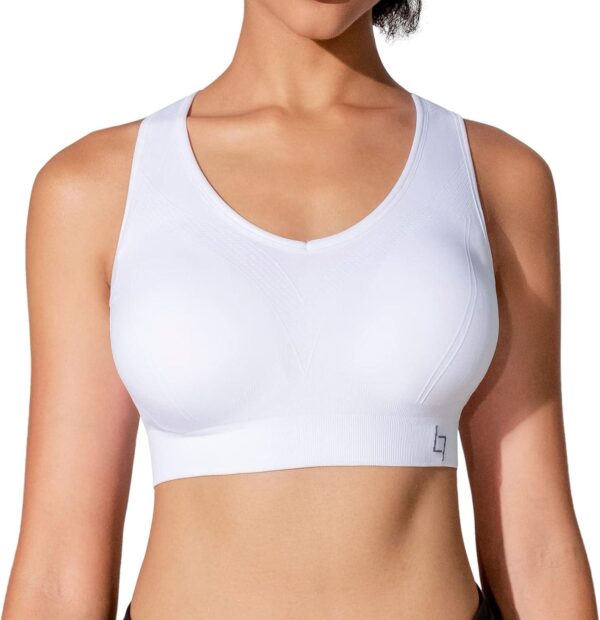 FITTIN Racerback Sports Bras for Women - Padded Seamless Support Bra for Yoga Gym Workout Fitness - Image 2