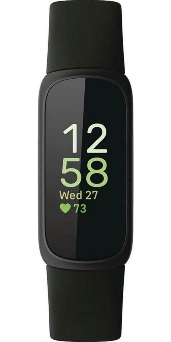 Fitbit Inspire 3 Health &-Fitness-Tracker with Stress Management, Workout Intensity, Sleep Tracking, 24/7 Heart Rate and more, Midnight Zen/Black One Size (S and L Bands Included) - Image 2