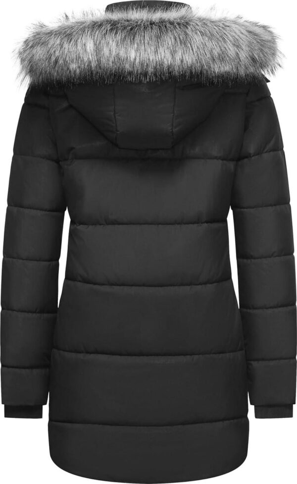 GGleaf Women's Winter Thicken Puffer Coat Warm Snow Jacket with Fur Removable Hood - Image 2