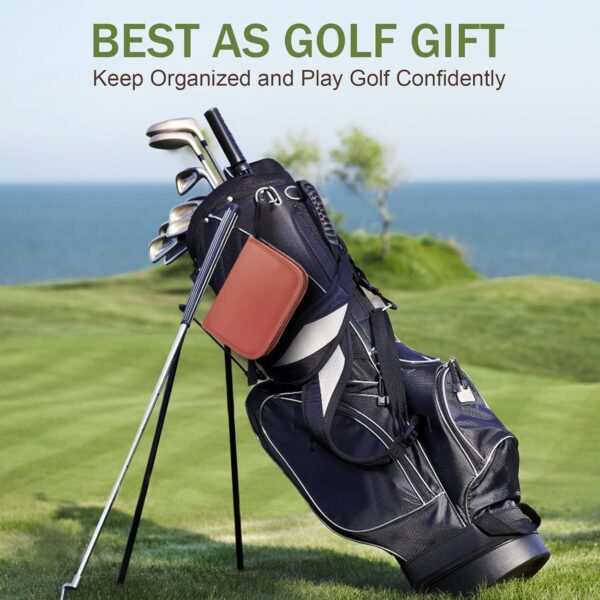 Golf Gifts for Men and Women, Golf Accessories Set with Hi-End Case, Golf Balls, Rangefinder, Golf Tees, Brush, Multifunctional Divot Knife, Scorer, Golf Ball Clamp - Image 5