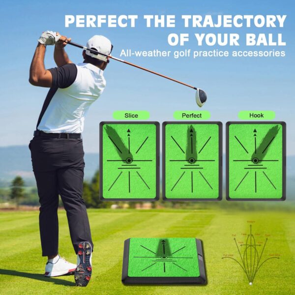 Golf Hitting Mat, Golf Mat Practice Indoor and Outdoor for Swing Path Feedback, 16 X12  Replaceable Golf Putting/Training/Swing Mat, Golf Accessories for Men and Women - Image 5