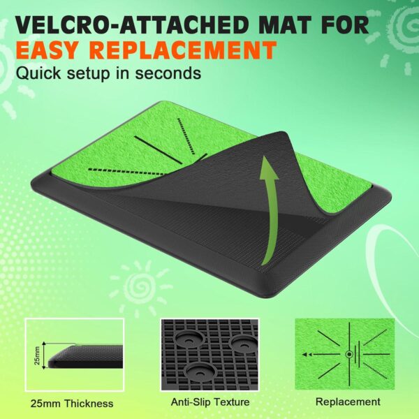 Golf Hitting Mat, Golf Mat Practice Indoor and Outdoor for Swing Path Feedback, 16 X12  Replaceable Golf Putting/Training/Swing Mat, Golf Accessories for Men and Women - Image 2