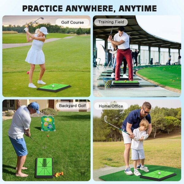 Golf Hitting Mat, Golf Mat Practice Indoor and Outdoor for Swing Path Feedback, 16 X12  Replaceable Golf Putting/Training/Swing Mat, Golf Accessories for Men and Women - Image 7