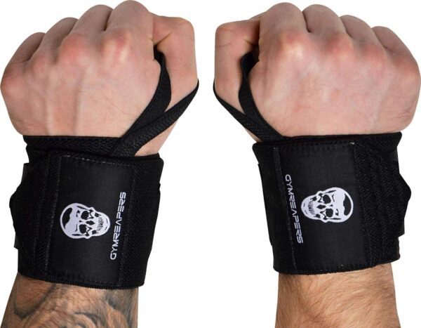 Gymreapers Weightlifting Wrist Wraps (IPF Approved) 18  Professional Quality Wrist Support with Heavy Duty Thumb Loop - Best Wrap for Powerlifting Competition, Strength Training, Bodybuilding