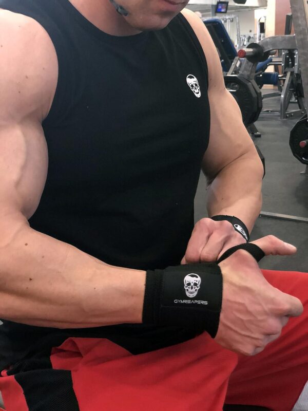 Gymreapers Weightlifting Wrist Wraps (IPF Approved) 18  Professional Quality Wrist Support with Heavy Duty Thumb Loop - Best Wrap for Powerlifting Competition, Strength Training, Bodybuilding - Image 5