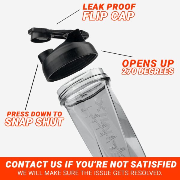 HELIMIX 2.0 Vortex Blender Shaker Bottle Holds upto 28oz | No Blending Ball or Whisk | USA Made | Portable Pre Workout Whey Protein Drink Cup | Mixes Cocktails Smoothies Shakes | Top Rack Safe - Image 6