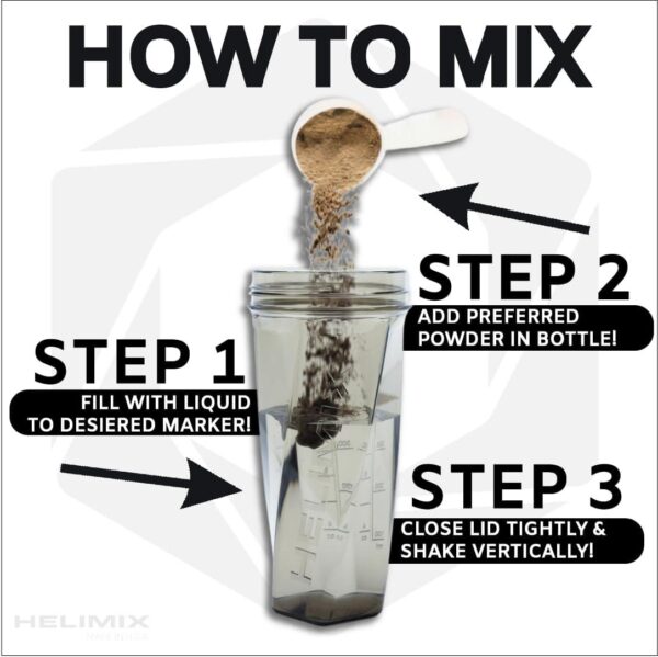 HELIMIX 2.0 Vortex Blender Shaker Bottle Holds upto 28oz | No Blending Ball or Whisk | USA Made | Portable Pre Workout Whey Protein Drink Cup | Mixes Cocktails Smoothies Shakes | Top Rack Safe - Image 8