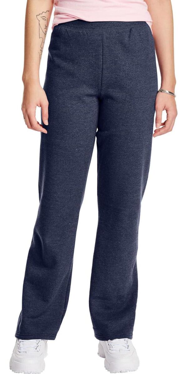 Hanes Women's EcoSmart Fleece Petite Sweatpants, Open Bottom Sweatpants, Regular and Petite Sizes