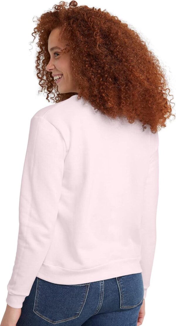Hanes Women's Ecosmart V-Notch Crewneck Sweatshirt, Fleece Pullover Sweatshirt For Women - Image 2