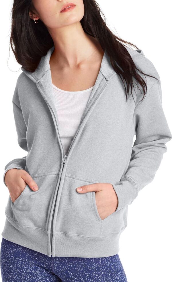 Hanes Women's Hoodie, Ecosmart Fleece Full-zip Hoodie, Zip-up Hooded Sweatshirt