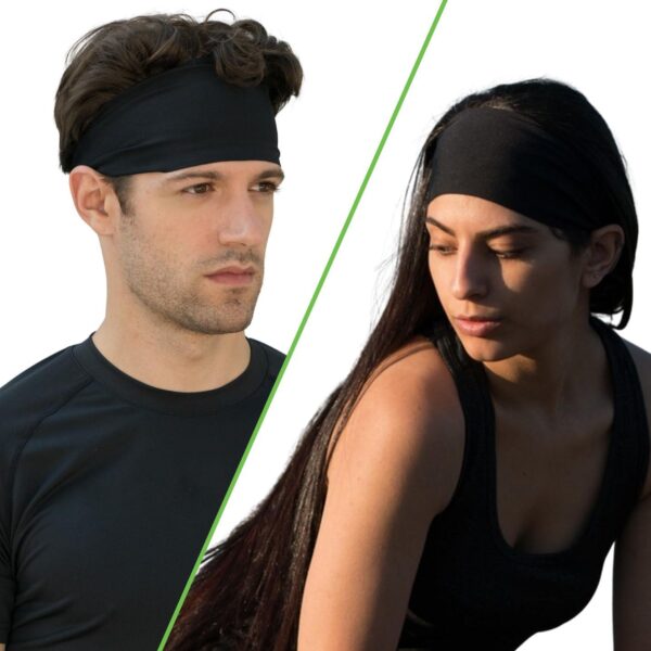 Headbands for Men and Women - Mens Sweatband and Sports Headband Moisture Wicking Workout Sweatbands for Running, Cross Training, Yoga and Bike Helmet Friendly - Image 5