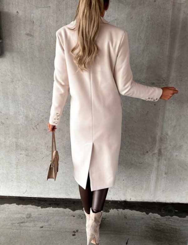 IDEALSANXUN Womens Long Wool Coat Double Breasted Trench Coat Fall Winter Clothes - Image 4