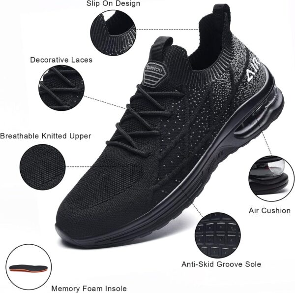 IIV Mens Air Running Shoes Casual Tennis Walking Athletic Gym Fashion Lightweight Slip On Sneakers - Image 2