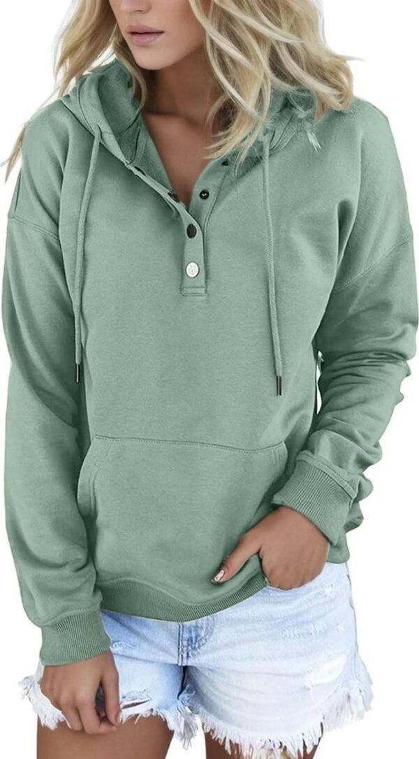 JMMSlmax Trendy Hoodie Ouffits Teen Girls Fall Y2K Clothes Women's Casual Long Sleeve Loose Quarter Zip Pullover with Pockets
