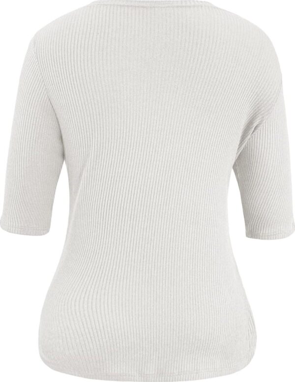 JomeDesign Womens Tops 3/4 Sleeve Shirts Crew Neck Loose Casual Blouses - Image 2