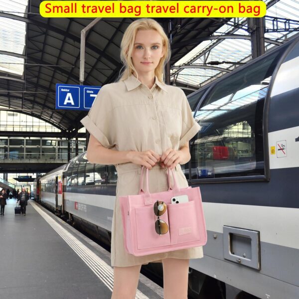 Large Canvas Tote Bag for Women,Womens Laptop Work Book Bags Crossbody Purse Handbag Shoulder Travel Messenger Gym Totes - Image 8
