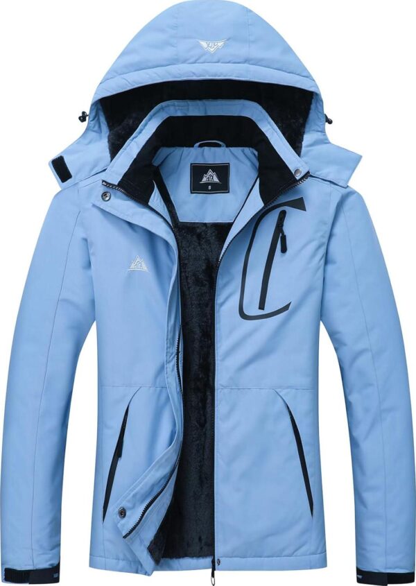 MOERDENG Women's Waterproof Ski Jacket Warm Winter Coat Outdoor Windbreaker Hiking Snowboarding Jacket