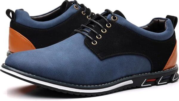 Mens Dress Sneakers Wide Comfortable Casual Dress Shoes Oxford Lace-up Business Casual Walking Dress Shoes for Men - Image 7