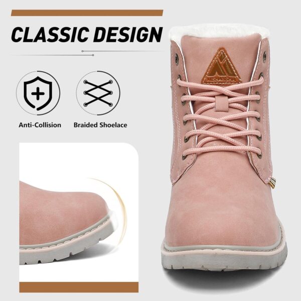 Mishansha Winter Boots for Men Women Waterproof Snow Boots Warm Lined Non Slip Hiking Boot - Image 3