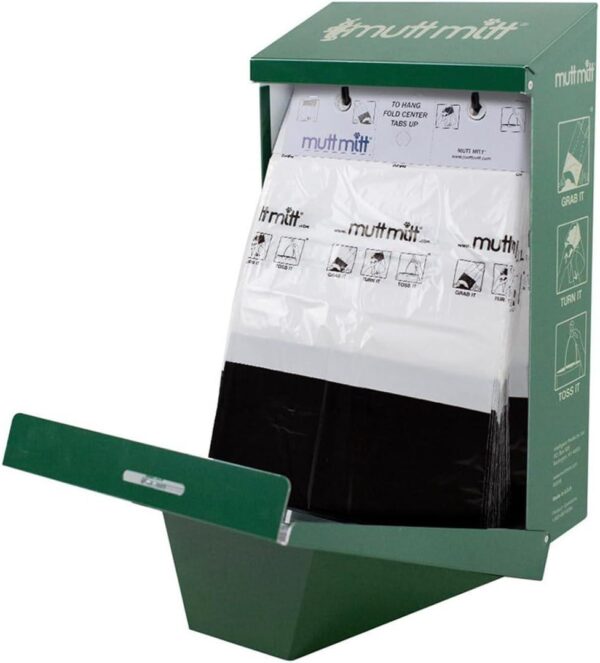 Mutt Mitt New Listing, Same 100 White and Black 2-Ply Dog Waste Bags on 1 Dog Waste Bag Station Header - 300% Thicker than mini roll dog waste bags - no more warm and yuck feeling - Image 6