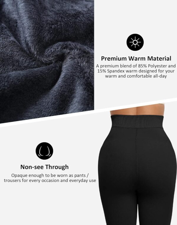 NORMOV Winter Warm Fleece Lined Leggings Women,Thick Thermal Velvet Tights - Image 5