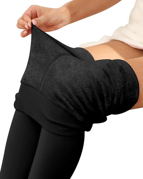 NORMOV Winter Warm Fleece Lined Leggings Women,Thick Thermal Velvet Tights - Image 3