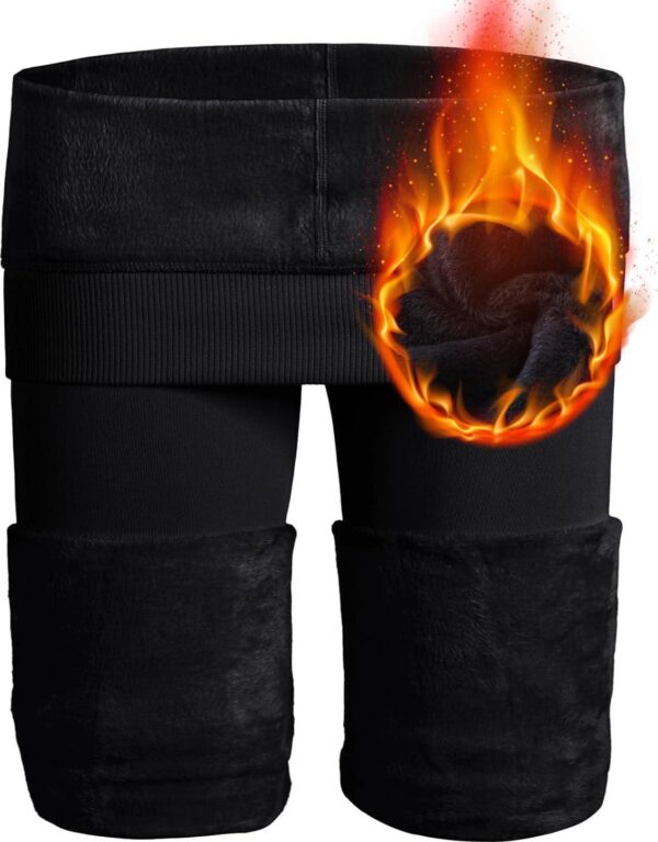 NORMOV Winter Warm Fleece Lined Leggings Women,Thick Thermal Velvet Tights