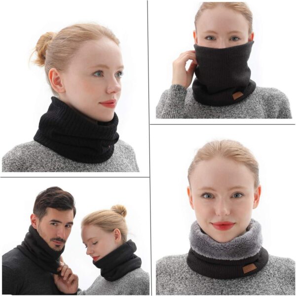 NovForth Winter Neck Warmer Men Ski, Neck Gaiter Face Scarf Women, Fleece Scarf for Men Gaiter Mask, Thick Windproof Scarves - Image 5