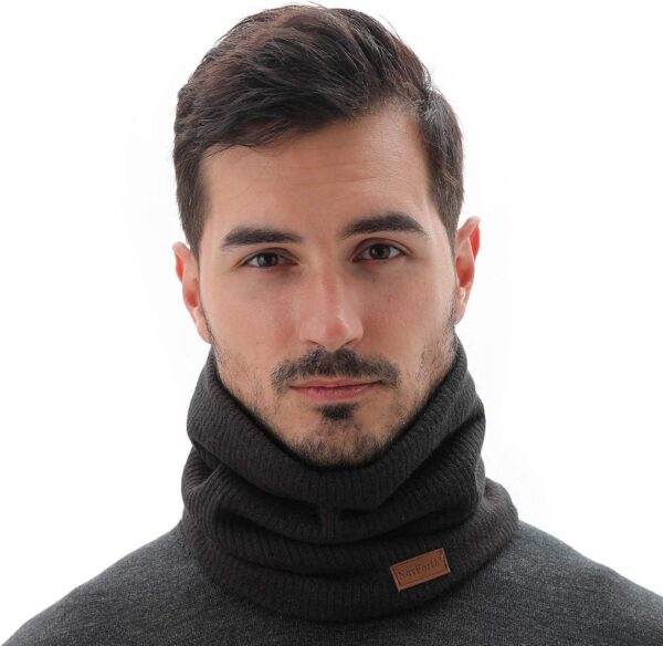 NovForth Winter Neck Warmer Men Ski, Neck Gaiter Face Scarf Women, Fleece Scarf for Men Gaiter Mask, Thick Windproof Scarves - Image 3