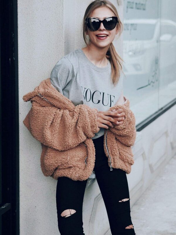 PRETTYGARDEN Women's Fashion Winter Coat Sherpa Fleece Faux Fur Shearling Oversized Trendy Jackets Warm Outerwear - Image 2