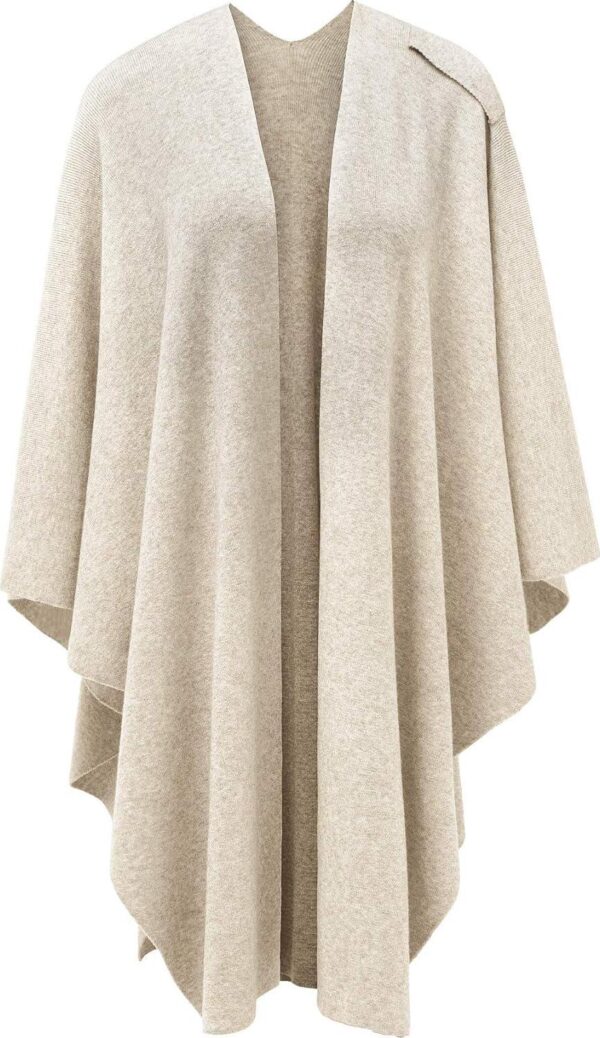 PULI Womens Large Cross Front Poncho Sweater Wrap Topper Knitted Elegant Shawls Cape for Fall Winter - Image 6