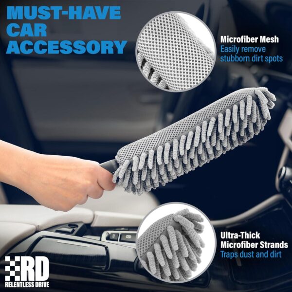 Professional Car Duster Brush - Interior Car Accessories for Women and Men - Lint and Scratch Free - Image 2