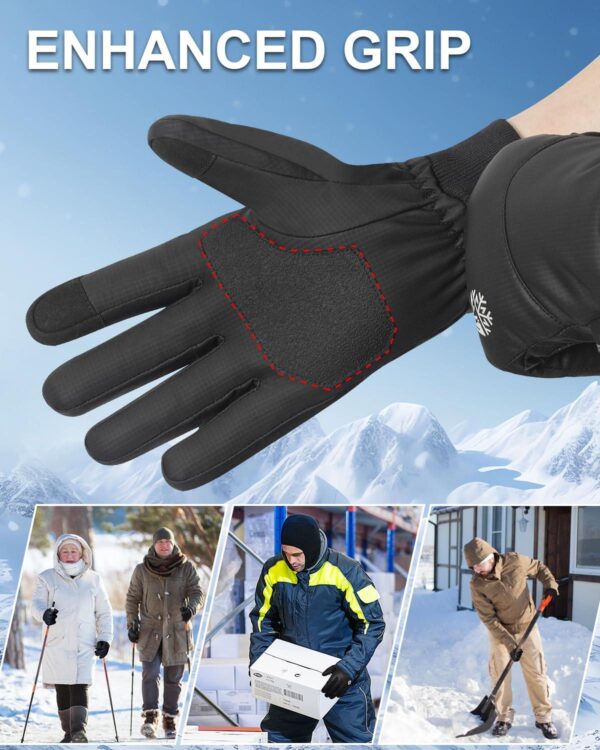 RIGWARL -5 Winter Warm Gloves with Thickest Thermal Plush for Extreme Cold Weather, Completely Waterproof Gloves Men Women - Image 6