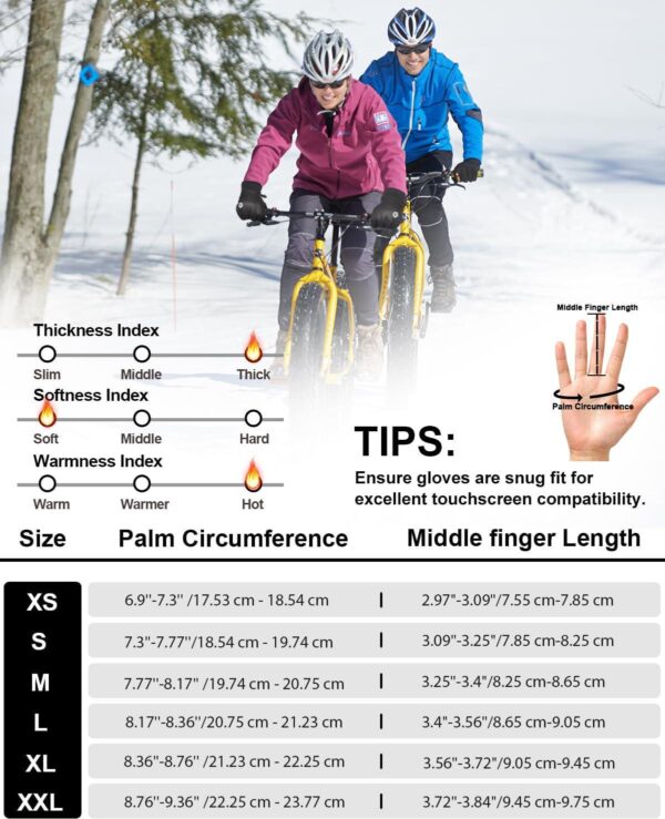 RIGWARL -5 Winter Warm Gloves with Thickest Thermal Plush for Extreme Cold Weather, Completely Waterproof Gloves Men Women - Image 5
